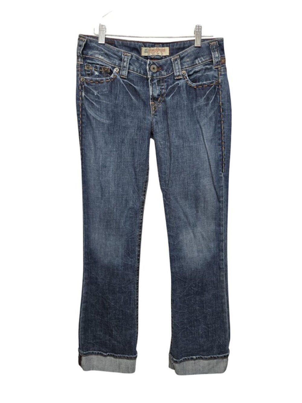 1921 Western Glove Works Bootcut Jeans Low Rise Cuffed 30x30 Y2K Made in Canada